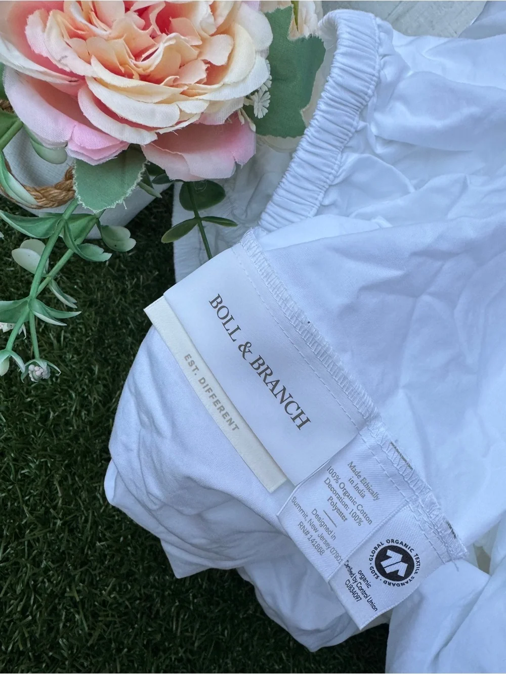Boll & Branch Signature Organic Cotton Hemmed Sheet Set, King new with tags $300